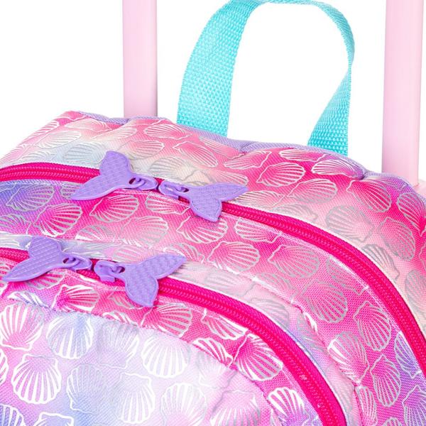 Mochila Escolar Infantil de Rodinhas X Mermaid Color Sestini - PT 1 UN