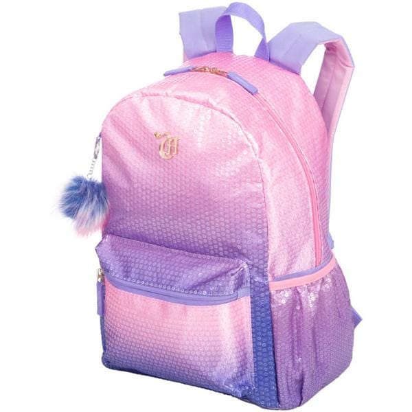 Mochila em poliéster, Capricho, Paetê, Rosa e Lilás, 075965-08, Sestini - PT 1 UN