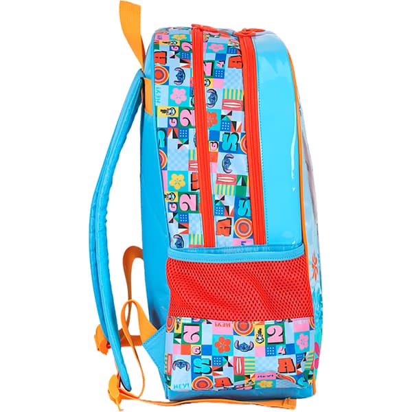 Mochila escolar em poliéster, Stitch, Luxcel - PT 1 UN