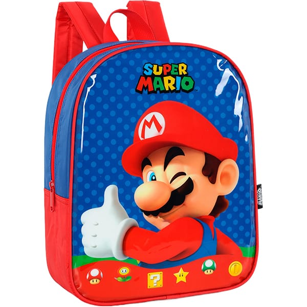 Mochila escolar em poliéster, Mario Bros, Azul, IS42677MO0, Luxcel - PT 1 UN Mochila escolar em poliéster, Mario Bros, Azul, IS42677MO0, Luxcel - PT 1 UN
