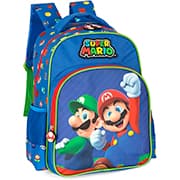 Mochila escolar em poliéster, Mario Bros, Azul, IS42541MO0, Luxcel - PT 1 UN Mochila escolar em poliéster, Mario Bros, Azul, IS42541MO0, Luxcel - PT 1 UN