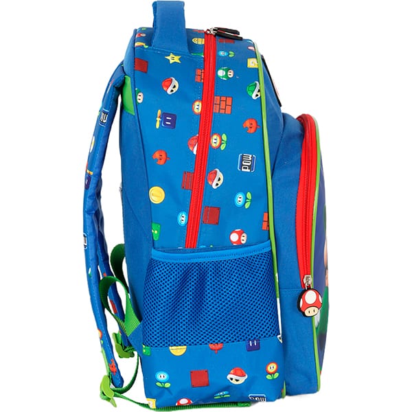 Mochila escolar em poliéster, Mario Bros, Azul, IS42541MO0, Luxcel - PT 1 UN Mochila escolar em poliéster, Mario Bros, Azul, IS42541MO0, Luxcel - PT 1 UN
