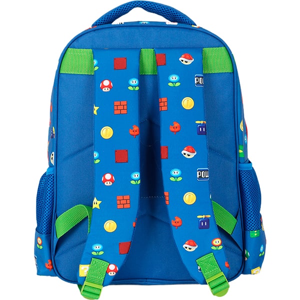 Mochila escolar em poliéster, Mario Bros, Azul, IS42541MO0, Luxcel - PT 1 UN Mochila escolar em poliéster, Mario Bros, Azul, IS42541MO0, Luxcel - PT 1 UN