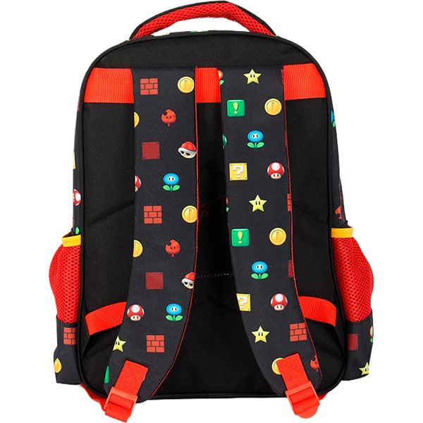 Mochila escolar em poliéster, Mario Bros, Preto, IS42541MO0, Luxcel - PT 1 UN Mochila escolar em poliéster, Mario Bros, Preto, IS42541MO0, Luxcel - PT 1 UN