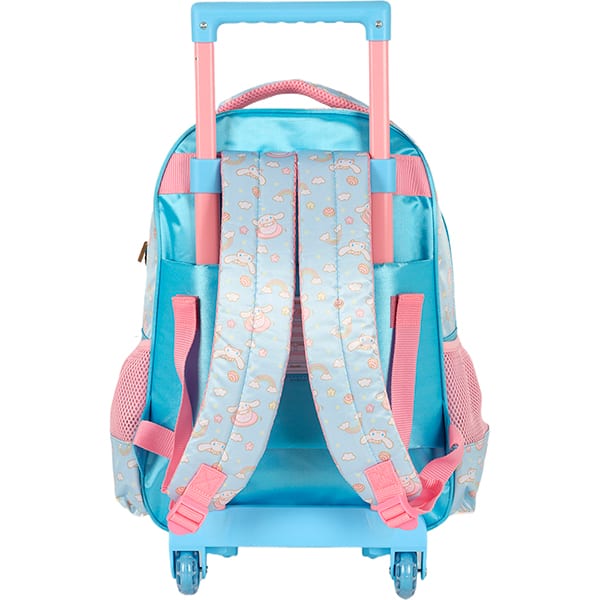 Mochila escolar com rodas, Amigos da Hello Kitty, Cinnamoroll, Azul, IC42442SR0200U, Luxcel - PT 1 UN
