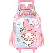 Mochila escolar com rodas, Amigos da Hello Kitty, My Melody, Rosa, IC42442SR0300U, Luxcel - PT 1 UN Mochila escolar com rodas, Amigos da Hello Kitty, My Melody, Rosa, IC42442SR0300U, Luxcel - PT 1 UN