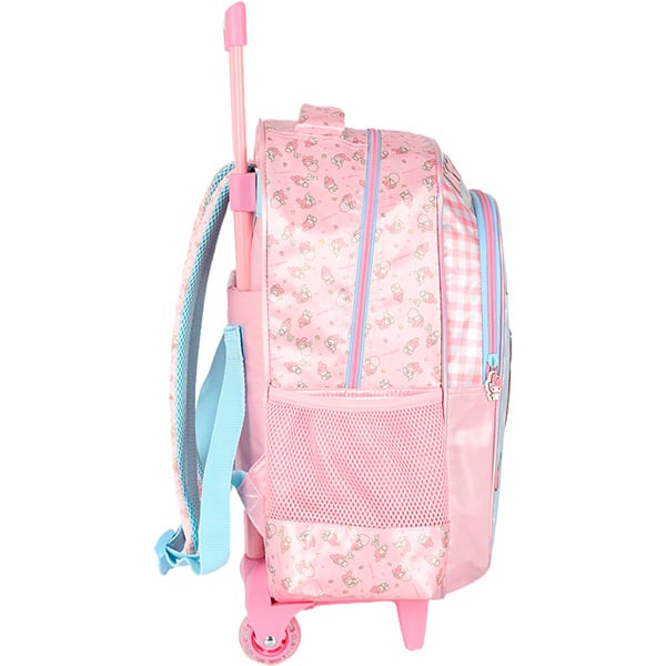 Mochila escolar com rodas, Amigos da Hello Kitty, My Melody, Rosa, IC42442SR0300U, Luxcel - PT 1 UN Mochila escolar com rodas, Amigos da Hello Kitty, My Melody, Rosa, IC42442SR0300U, Luxcel - PT 1 UN