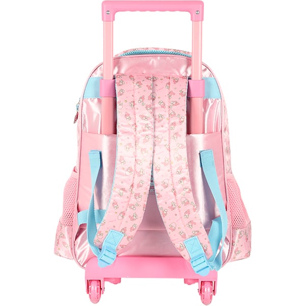 Mochila escolar com rodas, Amigos da Hello Kitty, My Melody, Rosa, IC42442SR0300U, Luxcel - PT 1 UN Mochila escolar com rodas, Amigos da Hello Kitty, My Melody, Rosa, IC42442SR0300U, Luxcel - PT 1 UN