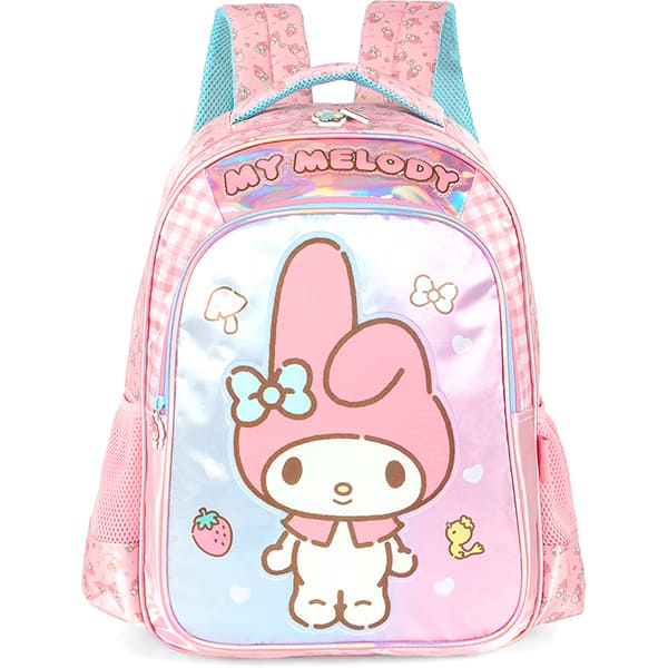 Mochila escolar em poliéster, Amigos da Hello Kitty, My Melody, Rosa, IS42441SR0300U, Luxcel - PT 1 UN Mochila escolar em poliéster, Amigos da Hello Kitty, My Melody, Rosa, IS42441SR0300U, Luxcel - PT 1 UN