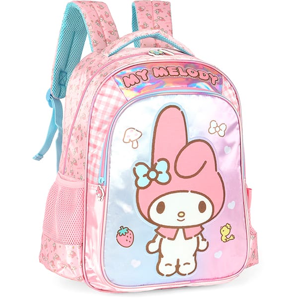 Mochila escolar em poliéster, Amigos da Hello Kitty, My Melody, Rosa, IS42441SR0300U, Luxcel - PT 1 UN Mochila escolar em poliéster, Amigos da Hello Kitty, My Melody, Rosa, IS42441SR0300U, Luxcel - PT 1 UN
