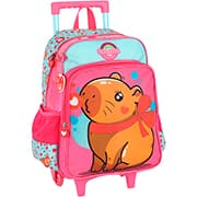 Mochila escolar com rodas, Up4you Capivara, Rosa, IC42112UP0310U, Luxcel - PT 1 UN Mochila escolar com rodas, Up4you Capivara, Rosa, IC42112UP0310U, Luxcel - PT 1 UN