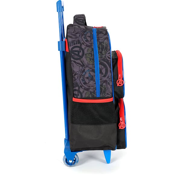 Mochila escolar em poliéster com rodas Avengers, Azul, IC42352AG0200U, Luxcel - PT 1 UN