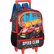 Mochila escolar em poliéster com rodas Hot Wheels, Preto, Luxcel - PT 1 UN