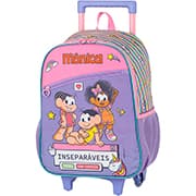 Mochila escolar com rodas, Turma da Mônica, Magali, Mônica e Milena, IC42482MN2800U, Luxcel PT 1 UN