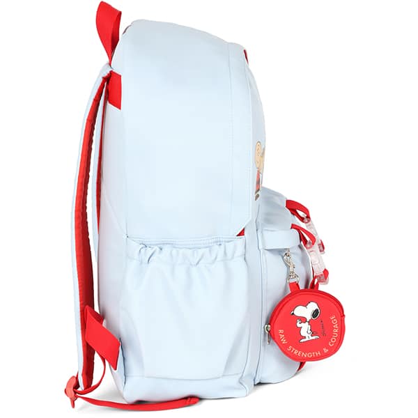 Mochila escolar em poliéster Snoopy, Branca, Luxcel - PT 1 UN Mochila escolar em poliéster Snoopy, Branca, Luxcel - PT 1 UN