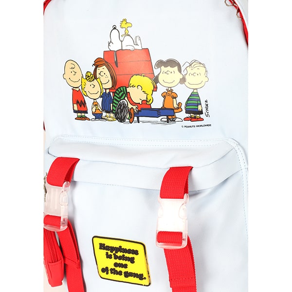Mochila escolar em poliéster Snoopy, Branca, Luxcel - PT 1 UN Mochila escolar em poliéster Snoopy, Branca, Luxcel - PT 1 UN