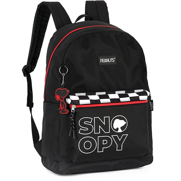 Mochila escolar em poliéster, Snoopy, Preto, MS49721SN0600U, Luxcel - PT 1 UN Mochila escolar em poliéster, Snoopy, Preto, MS49721SN0600U, Luxcel - PT 1 UN
