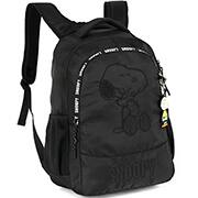 Mochila escolar em poliéster Snoopy, Preto, MS49722SN0600U, Luxcel - PT 1 UN