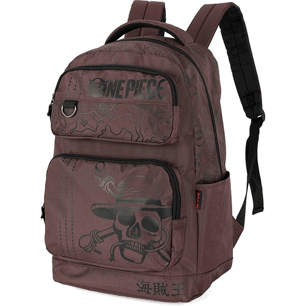 Mochila escolar em poliéster, One Piece, Marrom, MS49802OP1100U, Luxcel - PT 1 UN Mochila escolar em poliéster, One Piece, Marrom, MS49802OP1100U, Luxcel - PT 1 UN