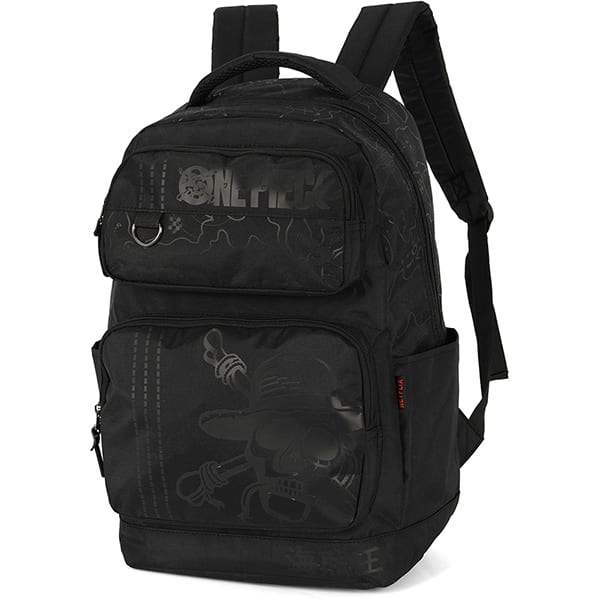 Mochila escolar em poliéster, One Piece, Preto, MS49802OP0600U, Luxcel - PT 1 UN