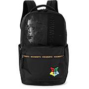 Mochila escolar em poliéster, Harry Potter, Preto, MS49732HP0600U, Luxcel - PT 1 UN