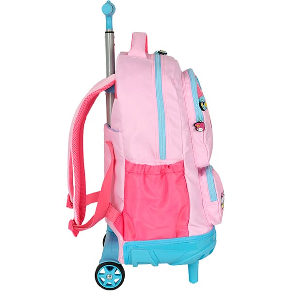 Mochila escolar com rodas, Amigos da Hello Kitty, My Melody, Rosa, MC49694SR0300U, Luxcel - PT 1 UN Mochila escolar com rodas, Amigos da Hello Kitty, My Melody, Rosa, MC49694SR0300U, Luxcel - PT 1 UN