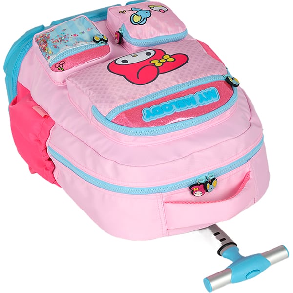 Mochila escolar com rodas, Amigos da Hello Kitty, My Melody, Rosa, MC49694SR0300U, Luxcel - PT 1 UN Mochila escolar com rodas, Amigos da Hello Kitty, My Melody, Rosa, MC49694SR0300U, Luxcel - PT 1 UN