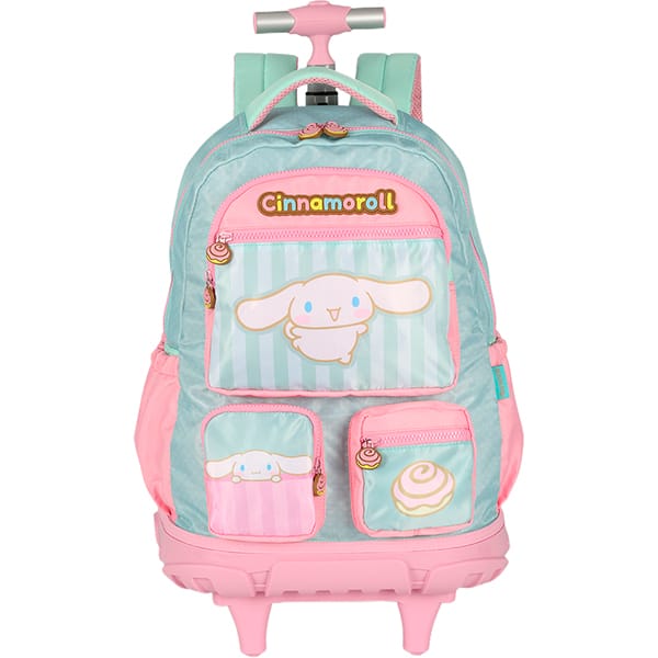 Mochila escolar com rodas, Amigos da Hello Kitty, Cinnamoroll, Verde, MC49694SR0100U, Luxcel - PT 1 UN Mochila escolar com rodas, Amigos da Hello Kitty, Cinnamoroll, Verde, MC49694SR0100U, Luxcel - PT 1 UN