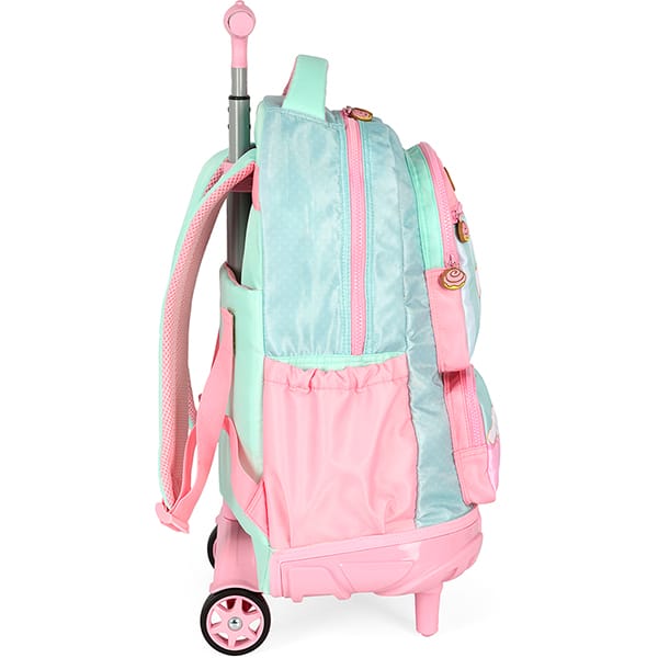 Mochila escolar com rodas, Amigos da Hello Kitty, Cinnamoroll, Verde, MC49694SR0100U, Luxcel - PT 1 UN Mochila escolar com rodas, Amigos da Hello Kitty, Cinnamoroll, Verde, MC49694SR0100U, Luxcel - PT 1 UN