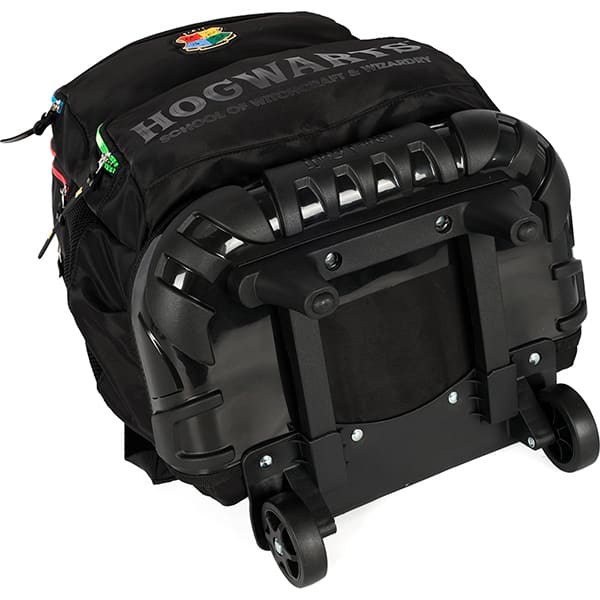 Mochila escolar em poliéster com rodas Harry Potter, Hogwarts, Preta, MC49762HP0, Luxcel - PT 1 UN