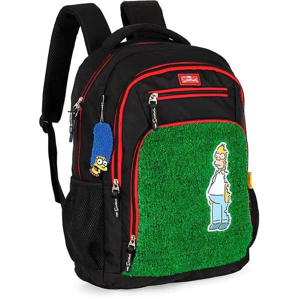 Mochila escolar em poliéster Os Simpsons, Preta, MS50181SS0, Luxcel - PT 1 UN