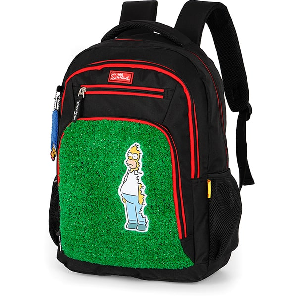 Mochila escolar em poliéster Os Simpsons, Preta, MS50181SS0, Luxcel - PT 1 UN