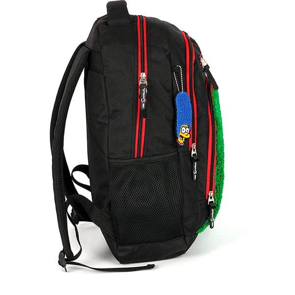 Mochila escolar em poliéster Os Simpsons, Preta, MS50181SS0, Luxcel - PT 1 UN