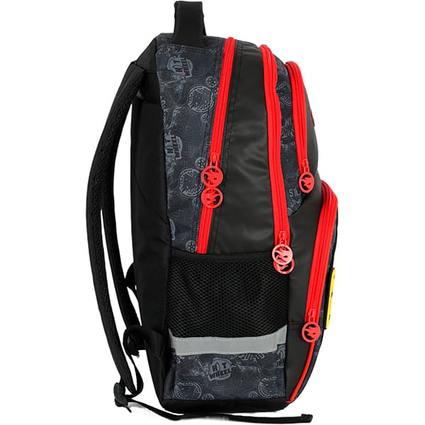 Mochila escolar em poliéster Hot Wheels, Preto, Luxcel - PT 1 UN