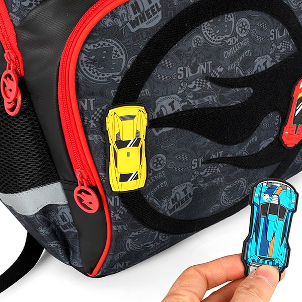 Mochila escolar em poliéster Hot Wheels, Preto, Luxcel - PT 1 UN