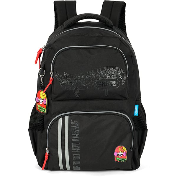 Mochila escolar em poliéster Hot Wheels Skate, Preto, MS50001HW0, Luxcel - PT 1 UN