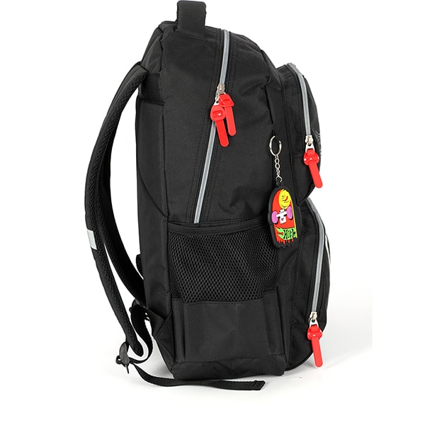 Mochila escolar em poliéster Hot Wheels Skate, Preto, MS50001HW0, Luxcel - PT 1 UN