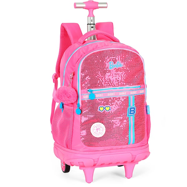 Mochila escolar com rodas, Barbie Pink, MC49932BB0, Luxcel - PT 1 UN Mochila escolar com rodas, Barbie Pink, MC49932BB0, Luxcel - PT 1 UN