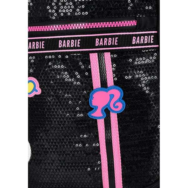 Mochila escolar com rodas, Barbie Preto, MC49932BB0, Luxcel - PT 1 UN Mochila escolar com rodas, Barbie Preto, MC49932BB0, Luxcel - PT 1 UN