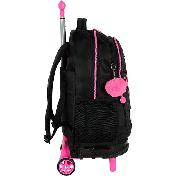 Mochila escolar com rodas, Barbie Preto, MC49932BB0, Luxcel - PT 1 UN Mochila escolar com rodas, Barbie Preto, MC49932BB0, Luxcel - PT 1 UN