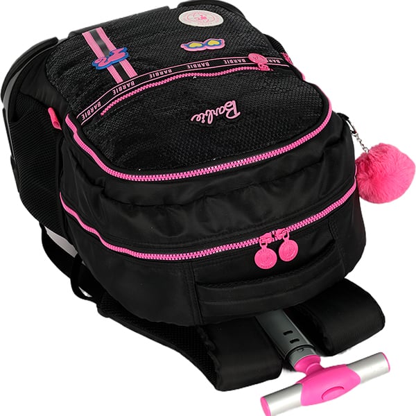 Mochila escolar com rodas, Barbie Preto, MC49932BB0, Luxcel - PT 1 UN Mochila escolar com rodas, Barbie Preto, MC49932BB0, Luxcel - PT 1 UN