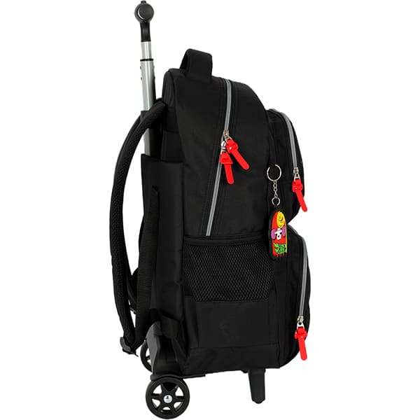 Mochila escolar em poliéster com rodas Hot Wheels Skate, Preta, MC50002HW0, Luxcel - PT 1 UN