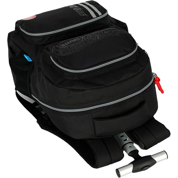 Mochila escolar em poliéster com rodas Hot Wheels Skate, Preta, MC50002HW0, Luxcel - PT 1 UN
