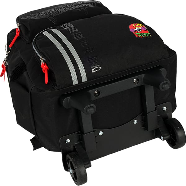 Mochila escolar em poliéster com rodas Hot Wheels Skate, Preta, MC50002HW0, Luxcel - PT 1 UN