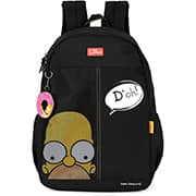 Mochila escolar em poliéster, Simpsons, Preto, MS50144SS0, Luxcel - PT 1 UN