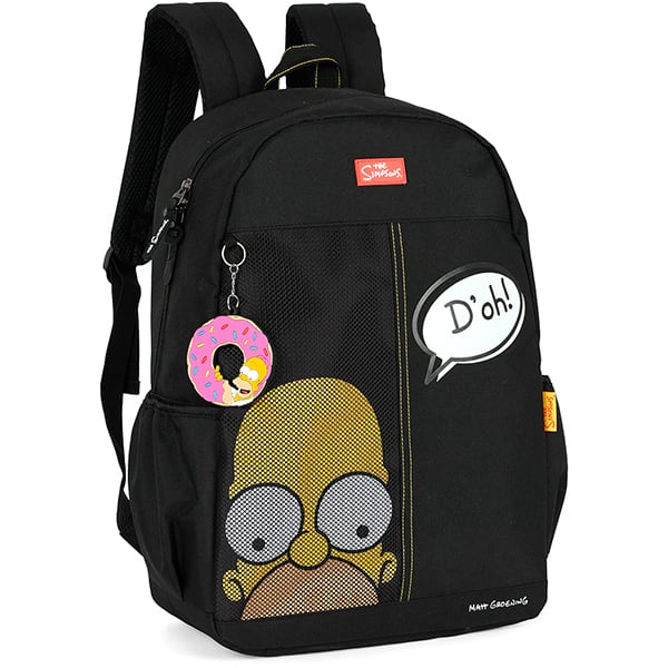 Mochila escolar em poliéster, Simpsons, Preto, MS50144SS0, Luxcel - PT 1 UN Mochila escolar em poliéster, Simpsons, Preto, MS50144SS0, Luxcel - PT 1 UN
