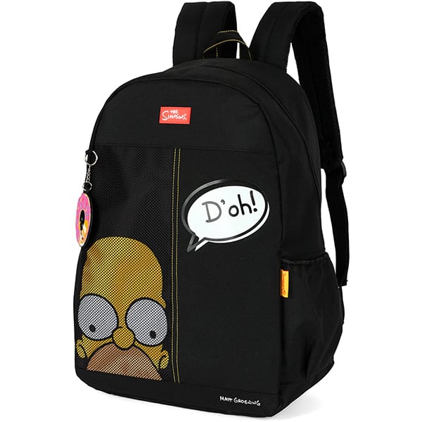 Mochila escolar em poliéster, Simpsons, Preto, MS50144SS0, Luxcel - PT 1 UN Mochila escolar em poliéster, Simpsons, Preto, MS50144SS0, Luxcel - PT 1 UN