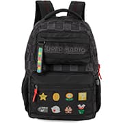 Mochila escolar em poliéster Super Mario Bros, Preto, MS49891MO, Luxcel - PT 1 UN