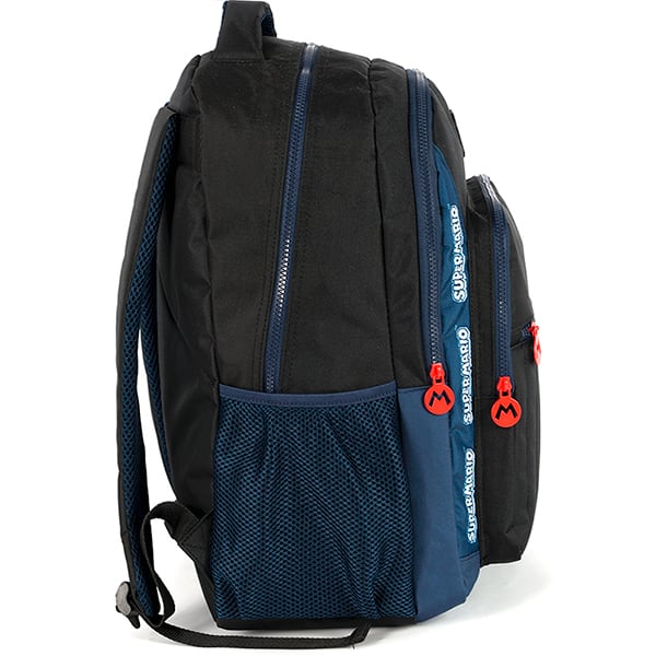 Mochila escolar em poliéster Mario Bros, Preto, Luxcel - PT 1 UN Mochila escolar em poliéster Mario Bros, Preto, Luxcel - PT 1 UN