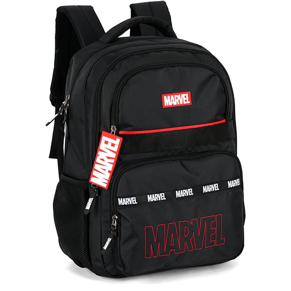 Mochila escolar em poliéster Marvel, Preto, MS50031AG0, Luxcel - PT 1 UN